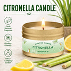 Citronella-Kerze im Metalldöschen mit Zitronengras-Duft