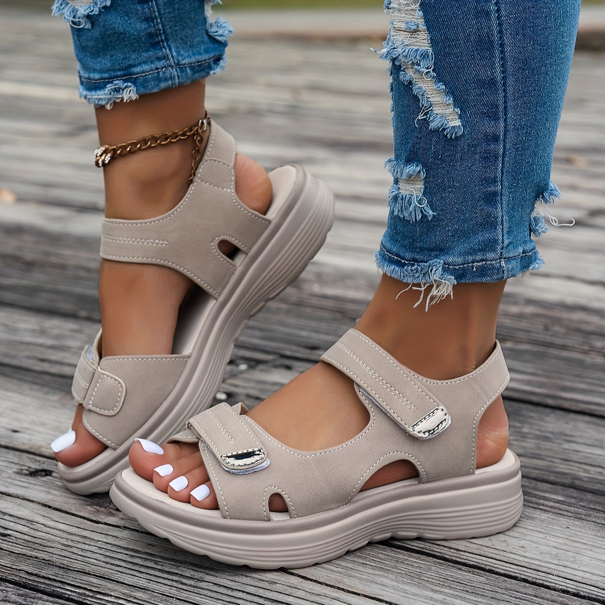 Komfort-Sandalen mit Klettverschluss