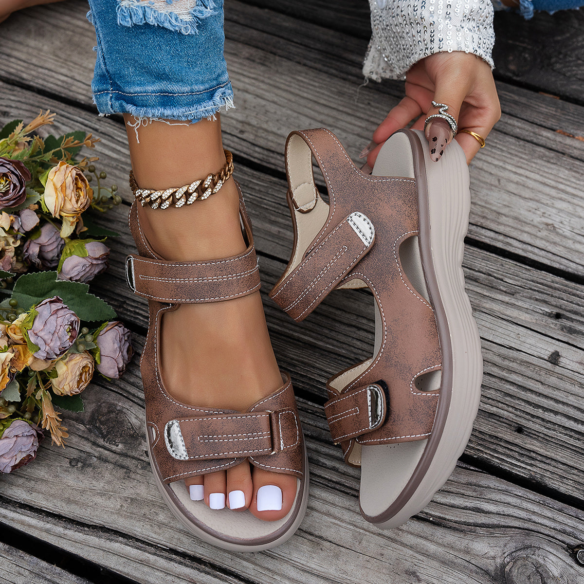 Komfort-Sandalen mit Klettverschluss