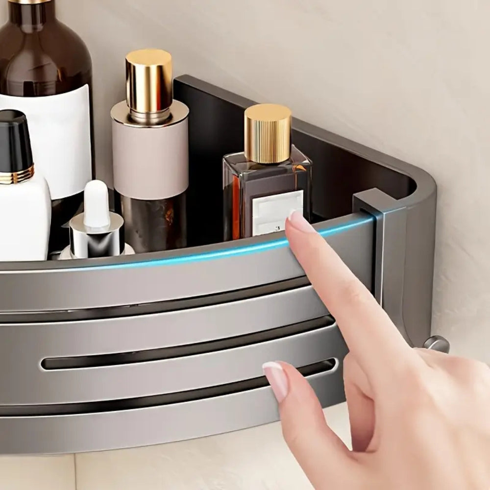 Eckregal Dusche ohne Bohren – Aluminium mit Klebestreifen