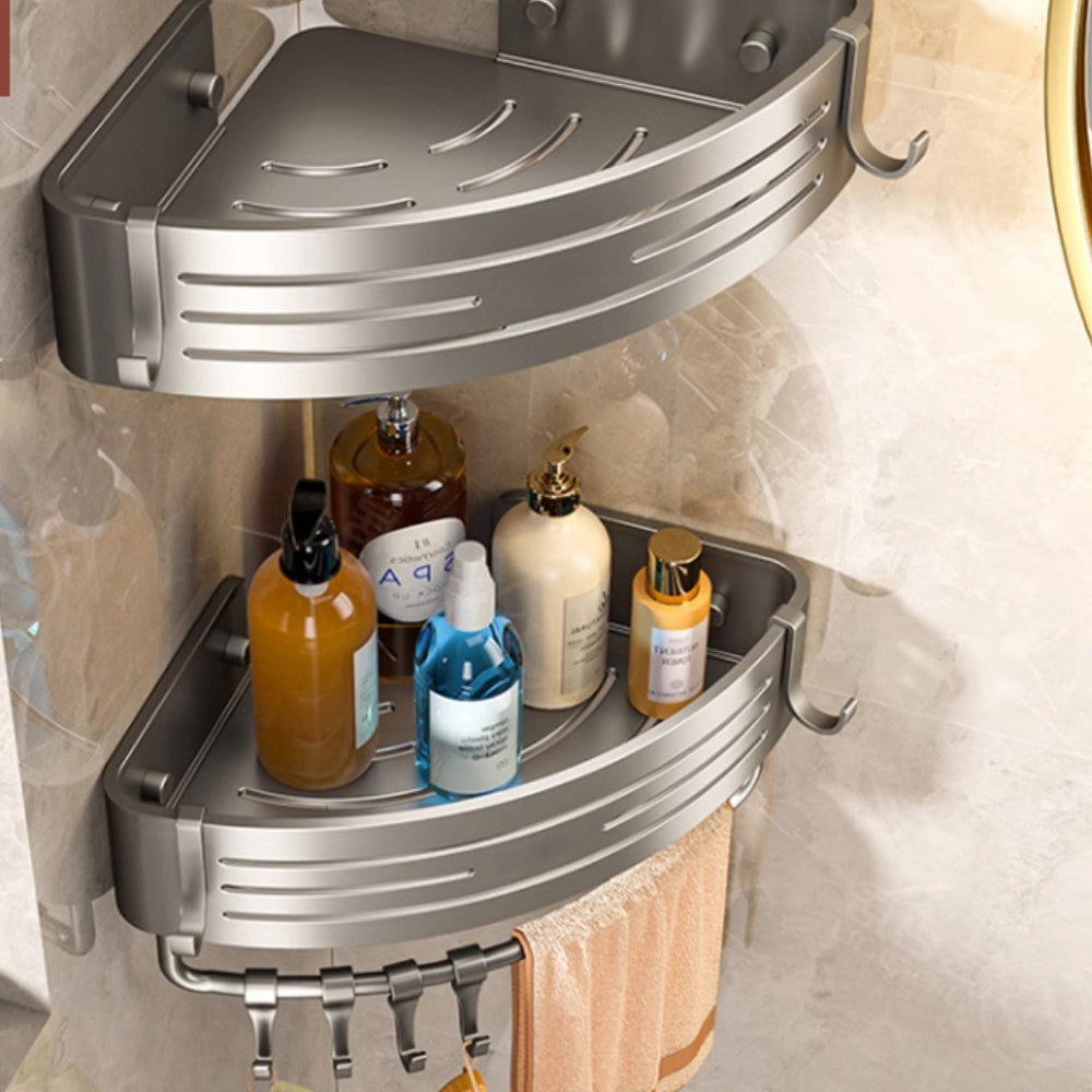 Eckregal Dusche ohne Bohren – Aluminium mit Klebestreifen