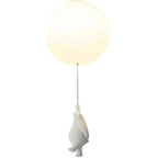 Bären-Deckenleuchte mit Mattglas-Ballon