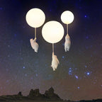Bären-Deckenleuchte mit Mattglas-Ballon