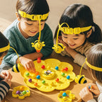 Bienen-Geschicklichkeitsspiel mit Blüten-Spielbasis