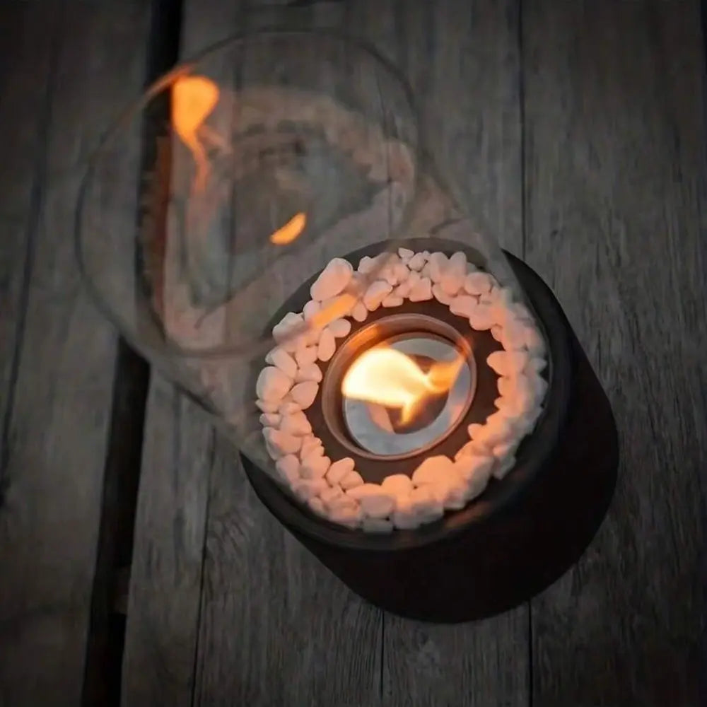 Bio-Ethanol Tischkamin aus Glas – Rauchfreie Flamme