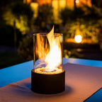Bio-Ethanol Tischkamin aus Glas – Rauchfreie Flamme
