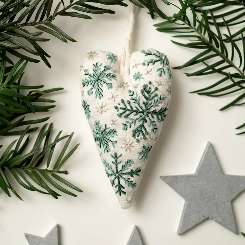 DIY-Weihnachtsherz-Stickerei-Set – Kreative Aktivität vor Weihnachten
