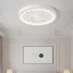 LED-Deckenleuchte mit handgeschnitztem Floralrelief
