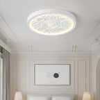 LED-Deckenleuchte mit handgeschnitztem Floralrelief