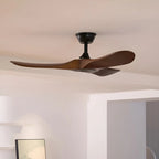 Deckenventilator aus Holz mit Fernbedienung