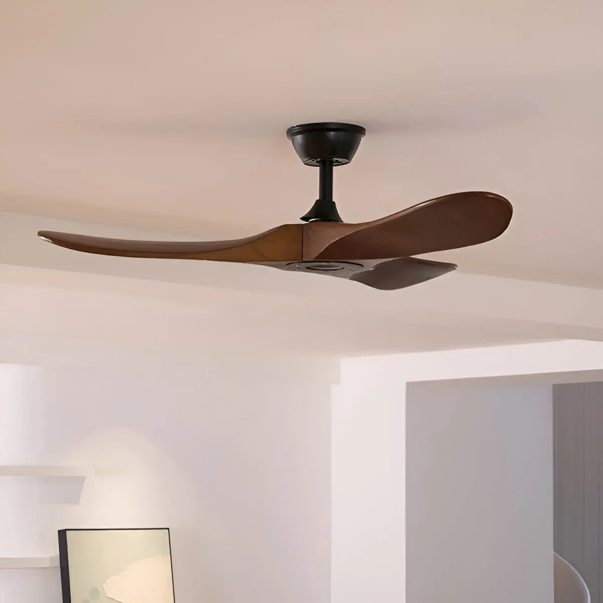 Deckenventilator aus Holz mit Fernbedienung