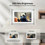 Digitaler Bilderrahmen aus Acryl mit 7" HD-Display