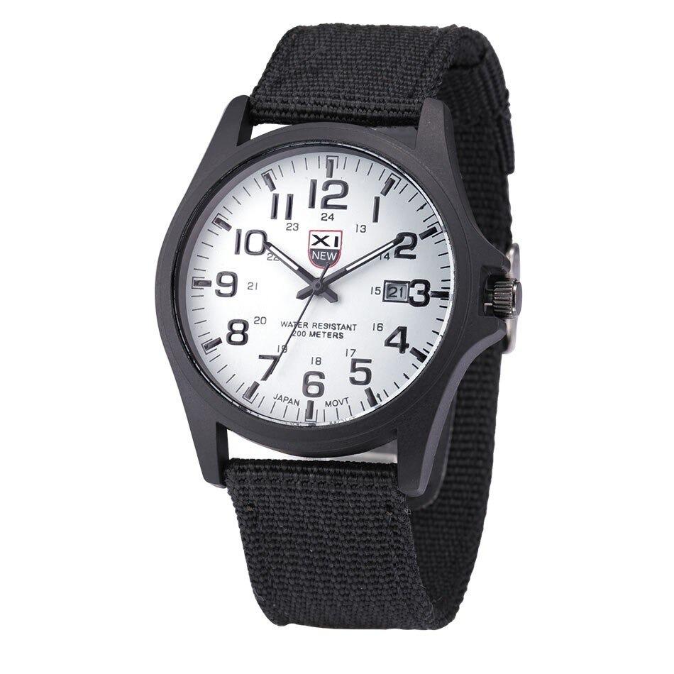 Taktische Herrenuhr mit Edelstahlgehäuse und LED-Beleuchtung