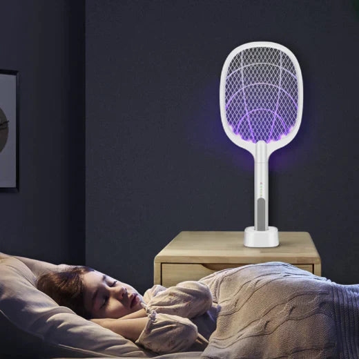 Elektrische Fliegenklatsche mit UV-Zapper-Lampe 2-in-1