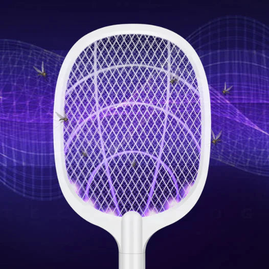Elektrische Fliegenklatsche mit UV-Zapper-Lampe 2-in-1