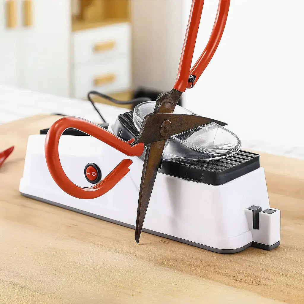 Elektrischer Messerschärfer — Rasiermesserscharfe Klingen in Sekunden