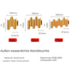 Aluminium Wandleuchte mit LED-Lichtakzent