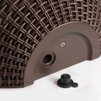 Wandplanzgefäss mit Rattan-Design