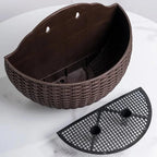 Wandplanzgefäss mit Rattan-Design