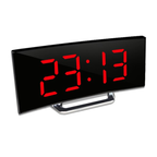 LED-Wecker mit gebogenem Spiegeldisplay und Temperaturanzeige