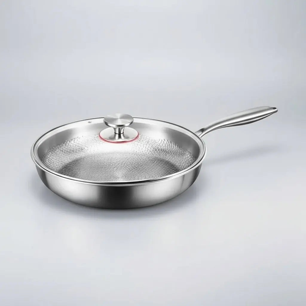 Titanbeschichtete Bratpfanne mit gehämmerter Oberfläche