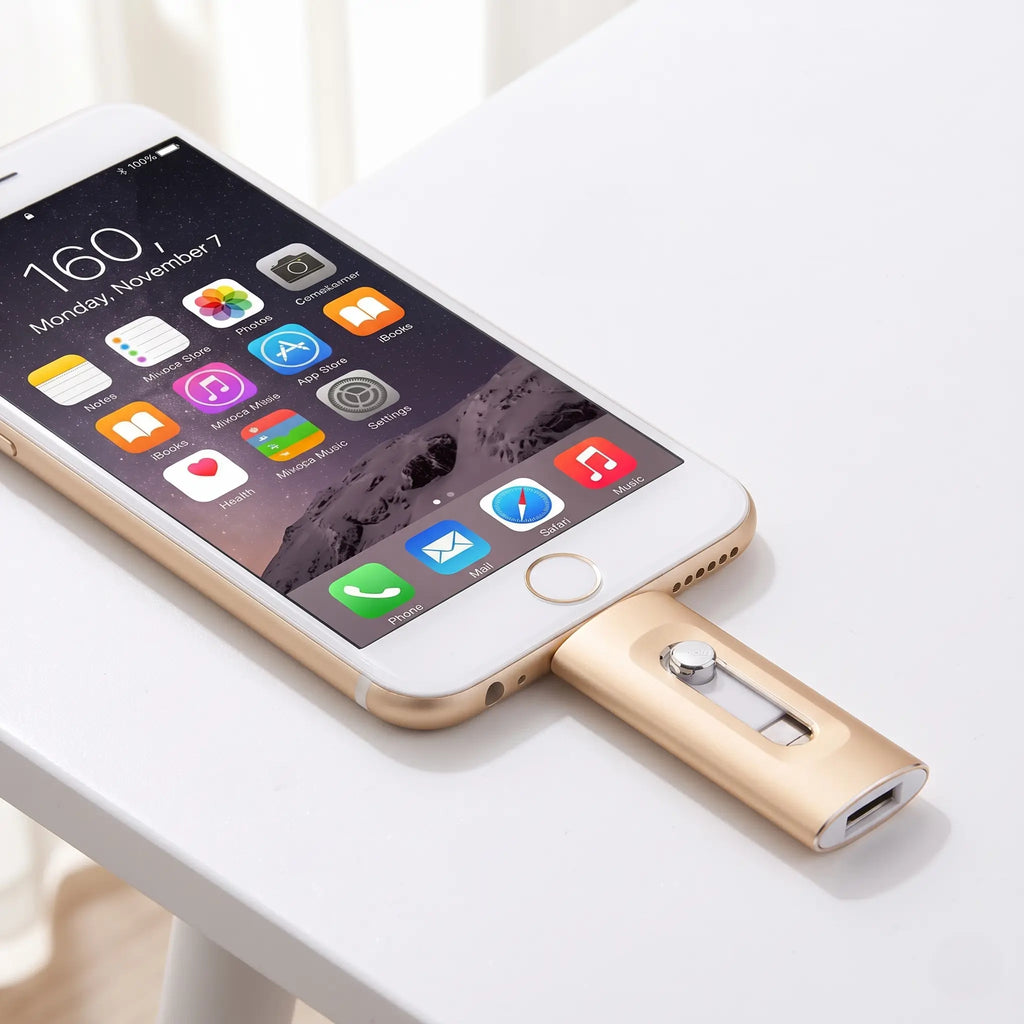 3-in-1 USB-Stick mit Lightning, USB-C und USB 3.0