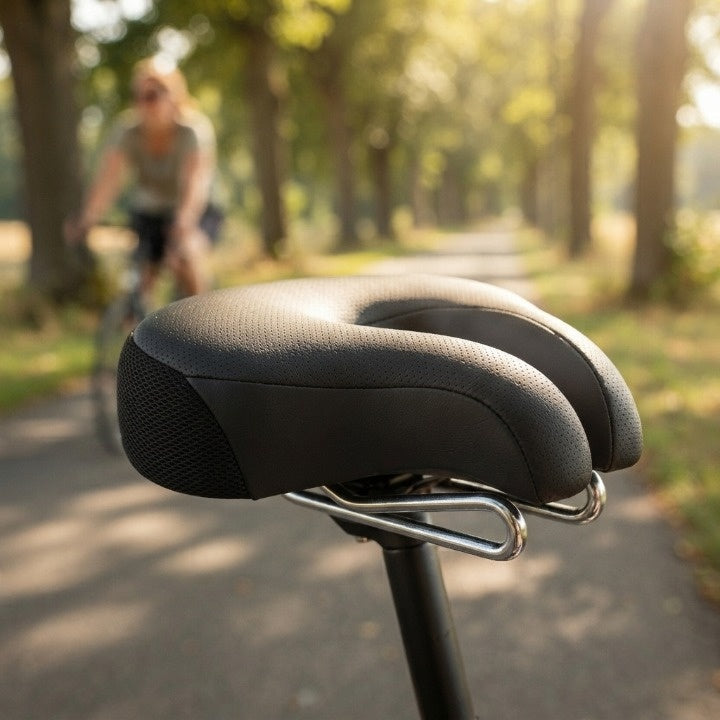 Fahrradsattel nasenlos mit Federdämpfung