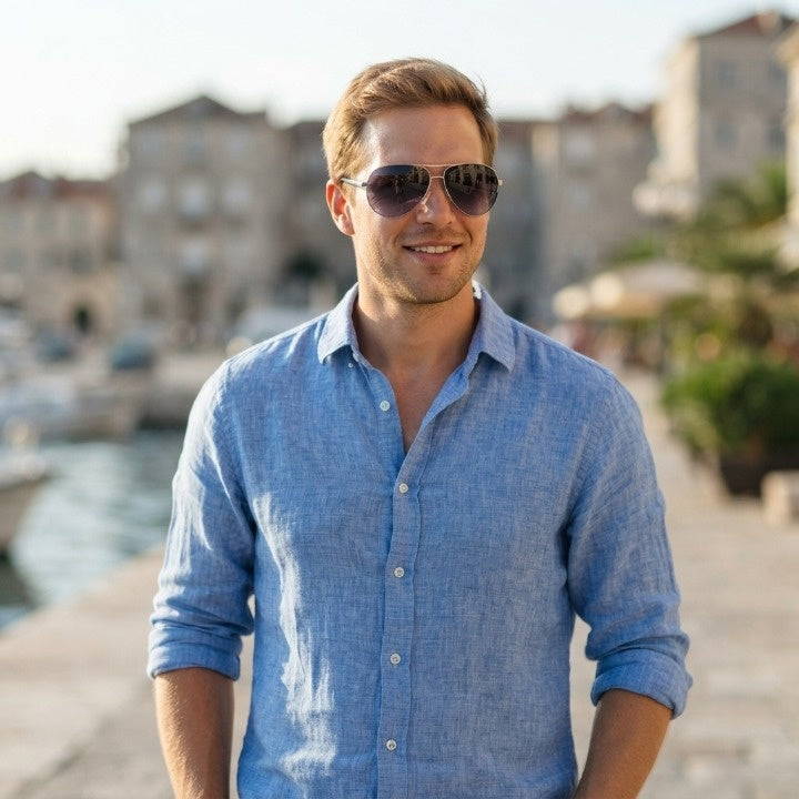 Sonnenbrille Vintage Aviator Polarisiert mit UV400 Schutz