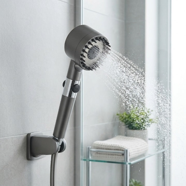 Duschkopf Metall mit 9-lagigem Filter – Wasserdruck +200%