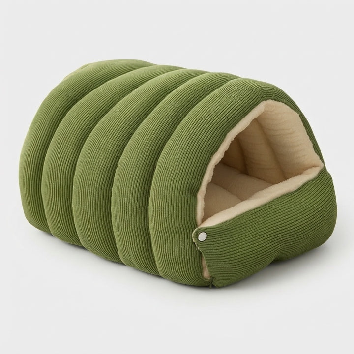 Kuschelhöhle Cord mit Plüschfutter für Katzen und Hunde