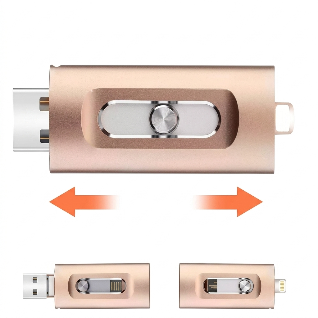 3-in-1 USB-Stick mit Lightning, USB-C und USB 3.0