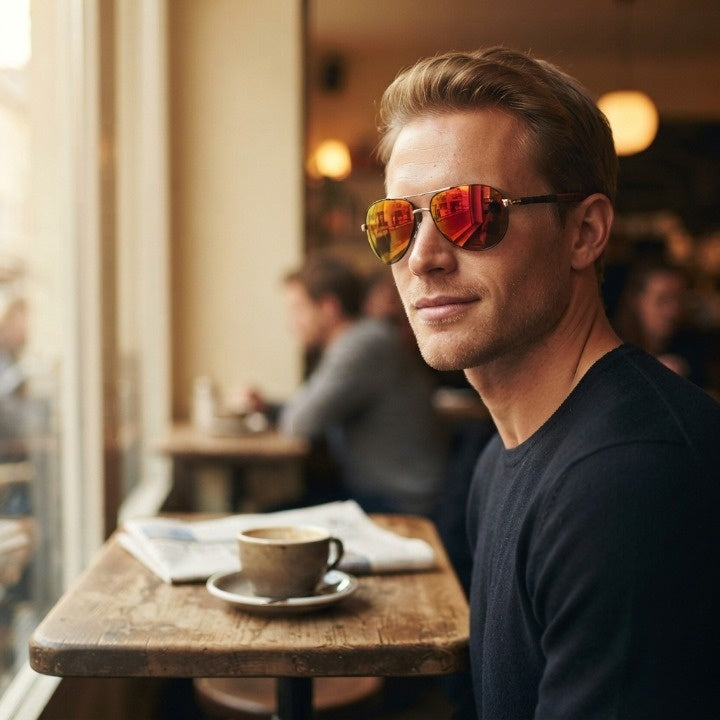 Sonnenbrille Vintage Aviator Polarisiert mit UV400 Schutz