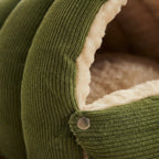 Kuschelhöhle Cord mit Plüschfutter für Katzen und Hunde