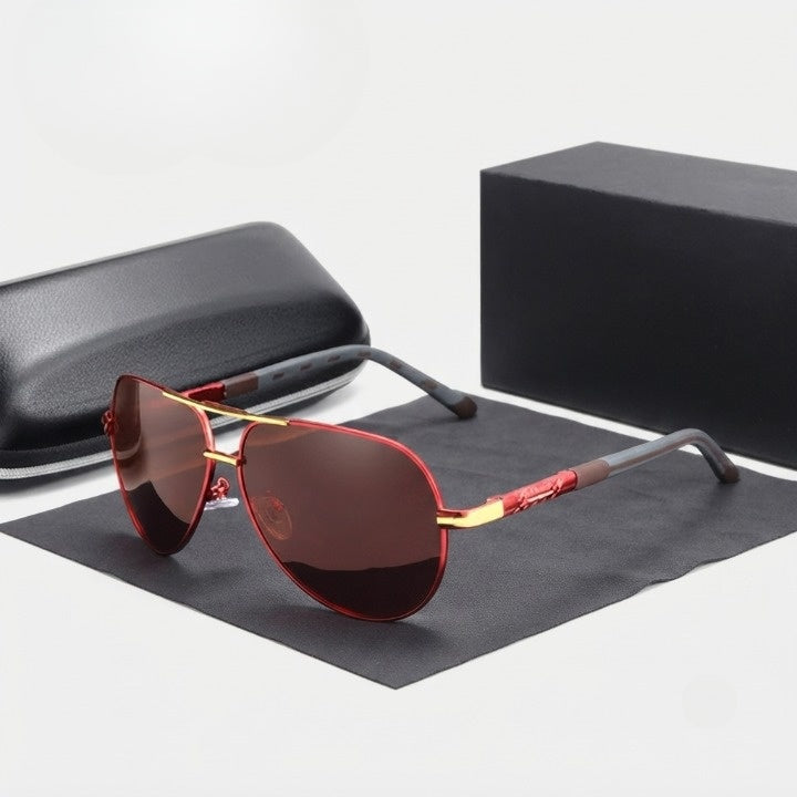 Sonnenbrille Vintage Aviator Polarisiert mit UV400 Schutz
