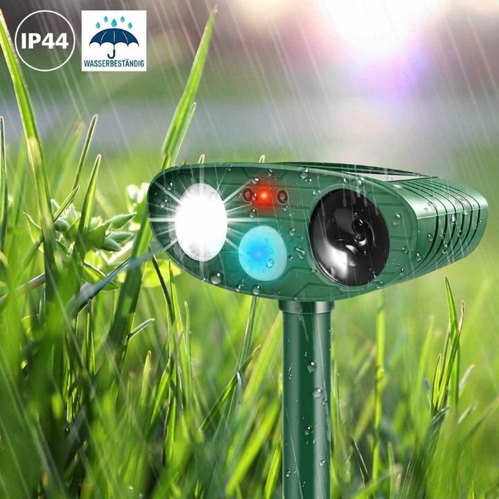 Ultraschall-Tierabwehr Solar mit PIR-Bewegungsmelder