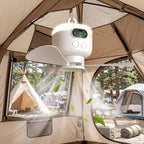 Camping-Ventilator mit LED-Beleuchtung und Fernbedienung