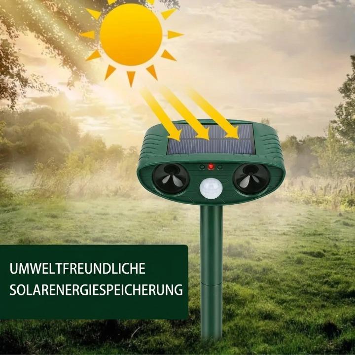 Ultraschall-Tierabwehr Solar mit PIR-Bewegungsmelder