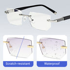 Progressive Lesebrille mit Blaulichtschutz und randlosem Design