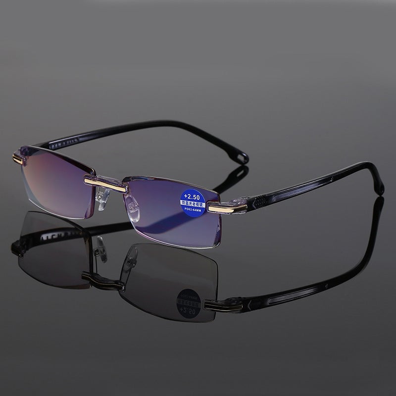 Progressive Lesebrille mit Blaulichtschutz und randlosem Design