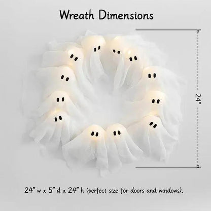 Halloween-Deko-Kranz — Geheimnisvoller Geistglanz für Stimmung