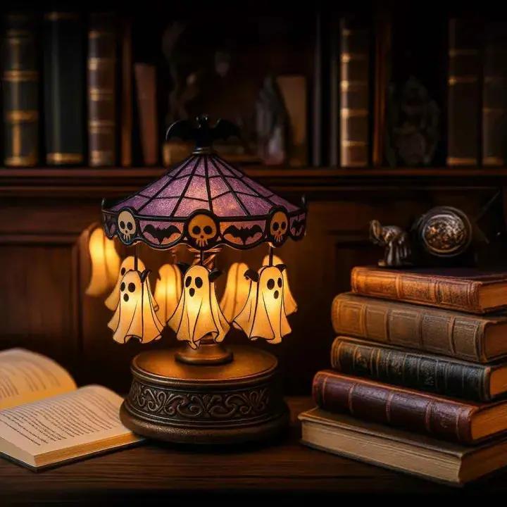 Halloween Geister-Karusselllicht – Warmes Dekorlicht