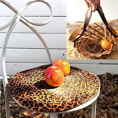 Handgefertigte faltbare Tragetasche aus Leder