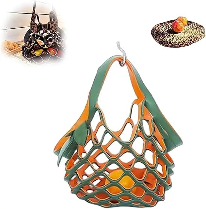 Handgefertigte faltbare Tragetasche aus Leder