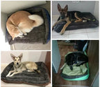 Fleece-Hundebett mit gepolsterten Seitenwänden
