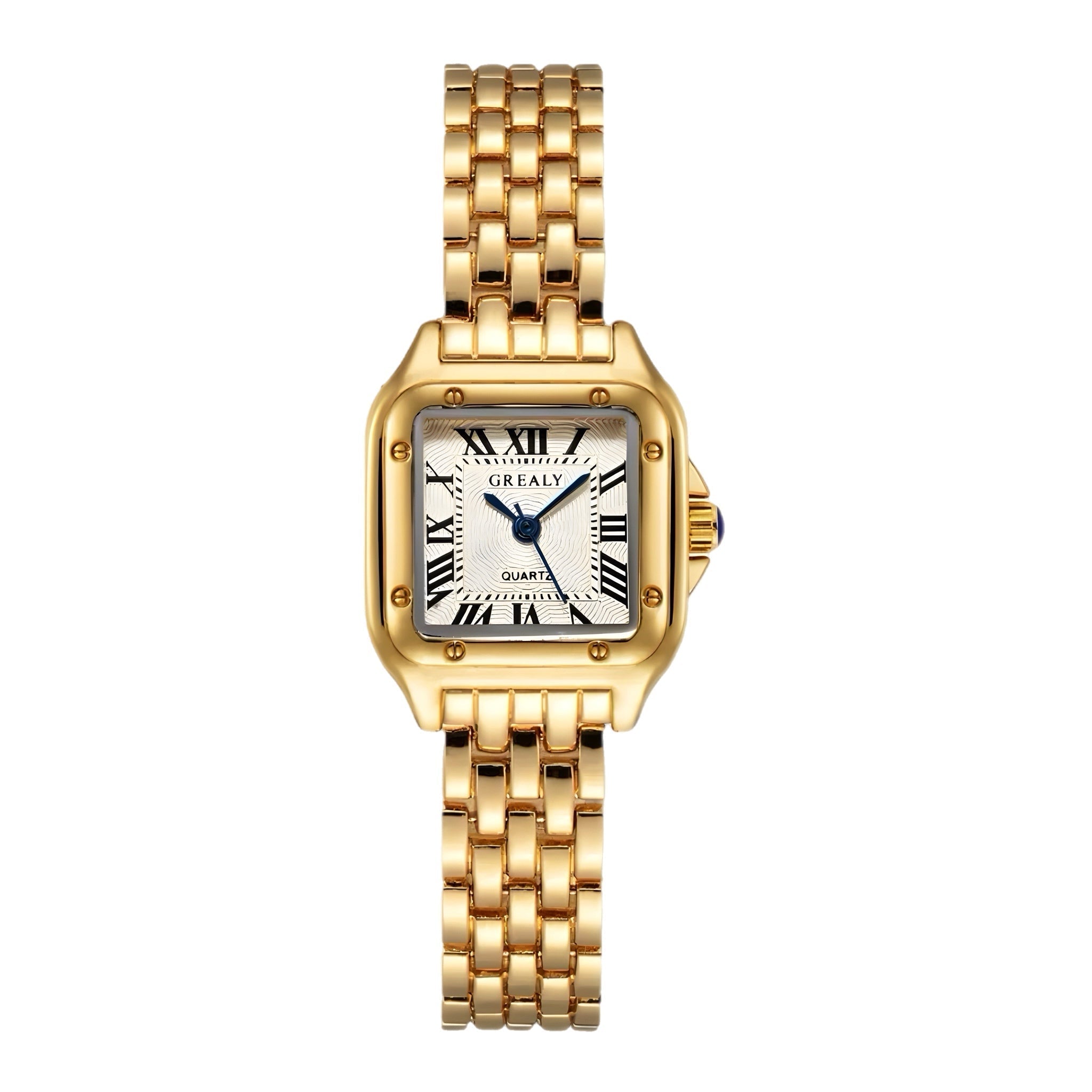 Vintage Luxe Armbanduhr mit Edelstahlgehäuse