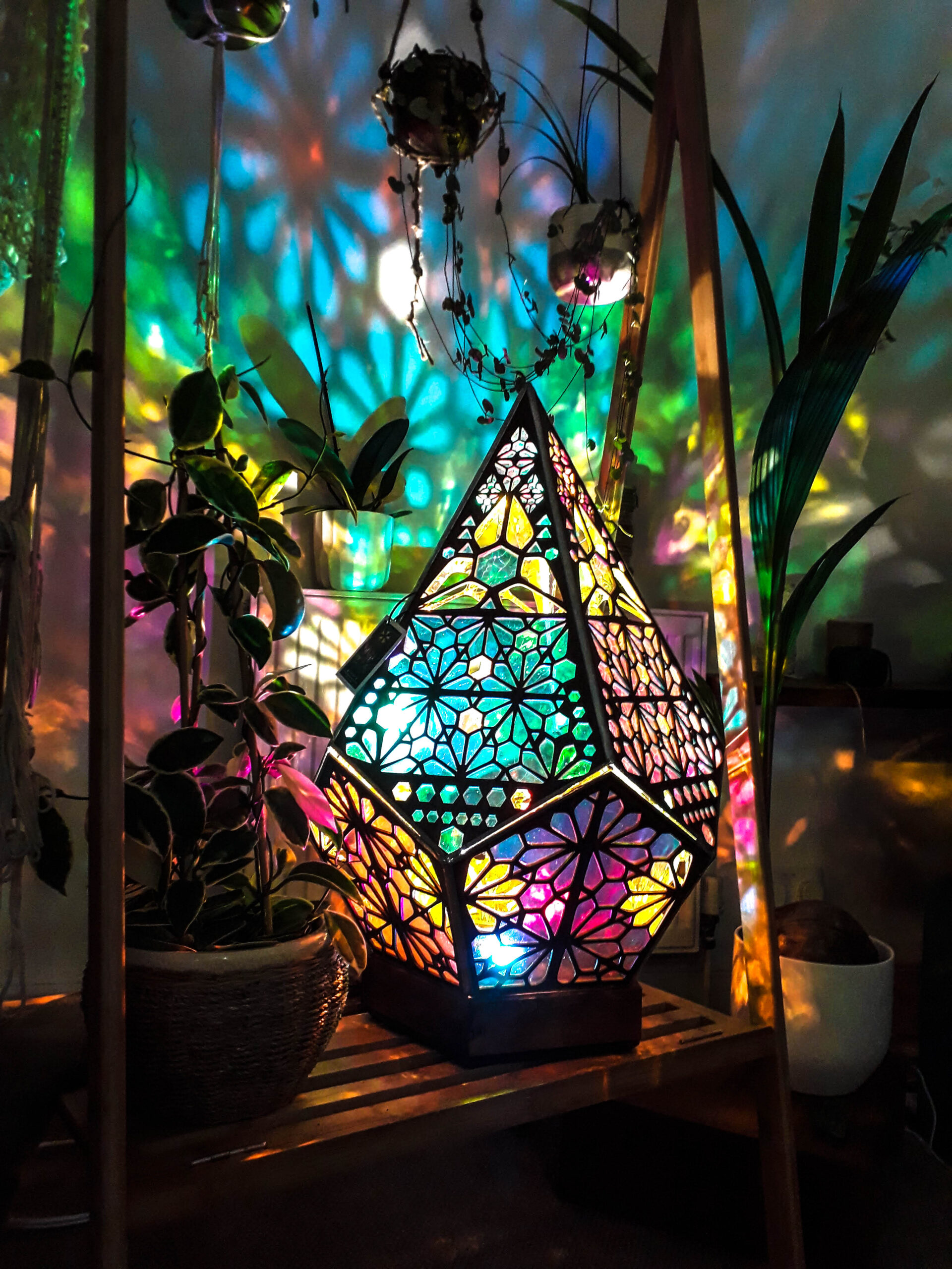 LED Tischlampe Sterne-Muster Bohemian Stil
