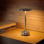 Kabellose LED-Tischleuchte mit Dimmer aus Edelstahl