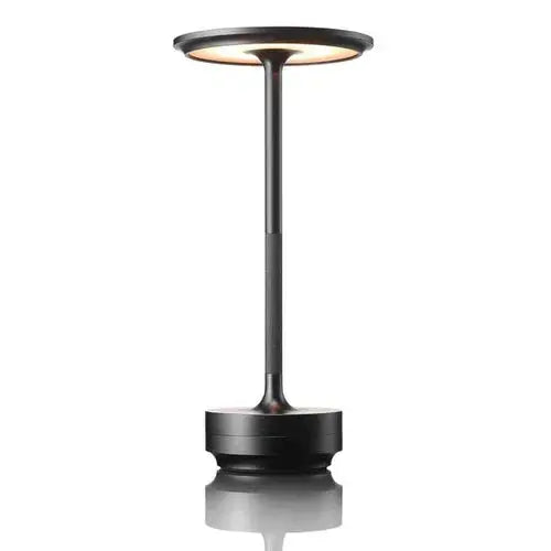 Kabellose LED-Tischleuchte mit Dimmer aus Edelstahl