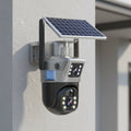 Solar-Überwachungskamera mit Dual-Objektiv und 4K-Auflösung