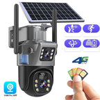 Solar-Überwachungskamera mit Dual-Objektiv und 4K-Auflösung